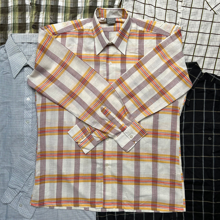 10KG Vintage Checked Shirts Mix