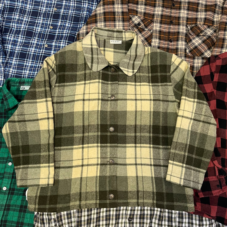 10KG Vintage Flannel Shirts Mix