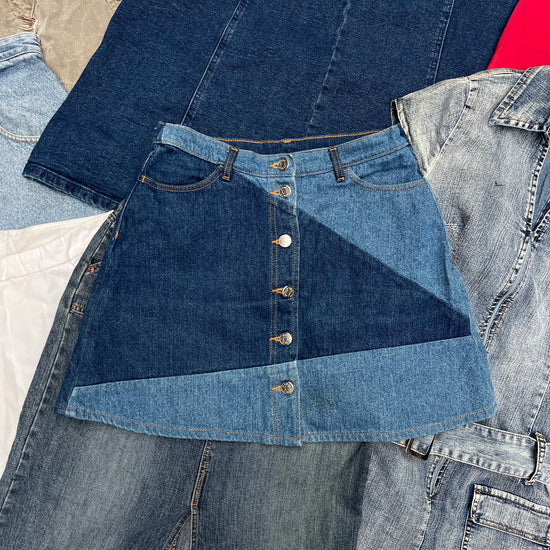 10KG Vintage Denim Dresses & Skirts Mix